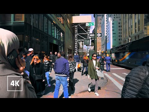 New York, United States | Midtown MANHATTAN | Walking Tour 4K