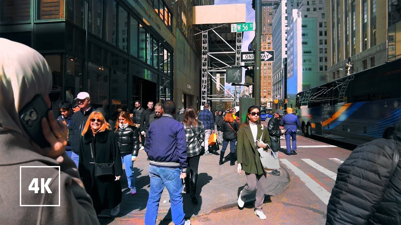 New York, Amerika Serikat | Midtown MANHATTAN | Tur Jalan Kaki 4K