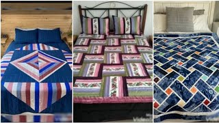 💜Very attractive and fabulous quilted patchwork bedsheet cover by 5 star fashion 💞