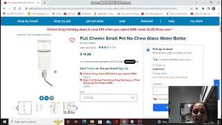 Full Cheeks Small Pet No Chew Glass Water Bottle Review