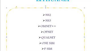 NETWORK SIMULATION TOOLS IN LITHUANIA