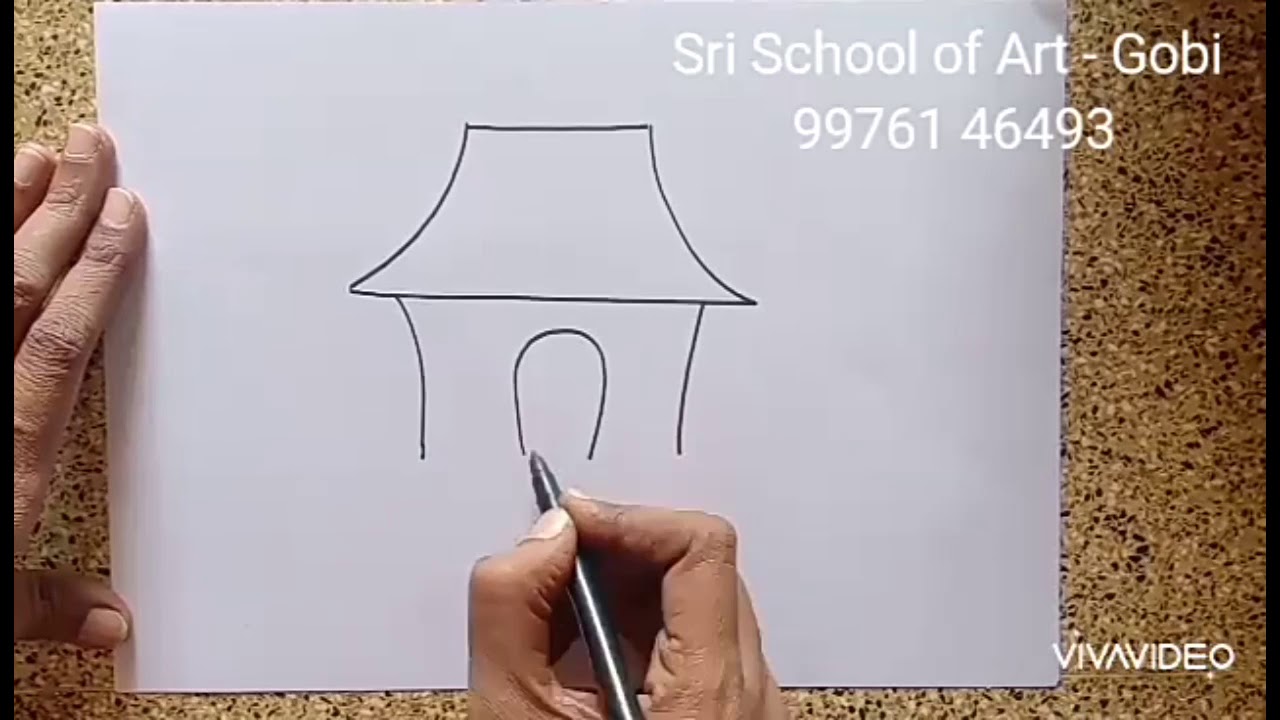 How To Draw A Modern House Youtube