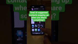 Tired of suggested contacts popping up when you share something? #apple #iPhone #trick