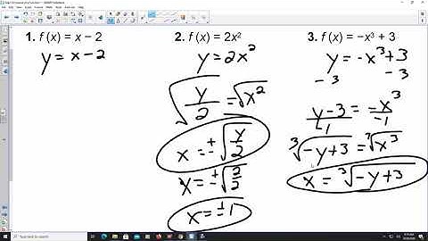 5.6 Inverse of a Function