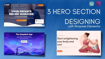 Learn Creating a WordPress website Hero section using elementor Page builder.