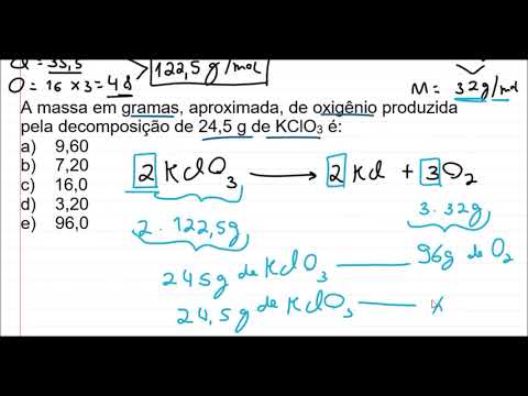 Vídeo: Como você encontra a porcentagem teórica de oxigênio em KClO3?