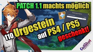 Gift-Codes einlösen | JETZT auf der PS4 - 110 Urgestein kostenlos | Guide | Genshin Impact Deutsch