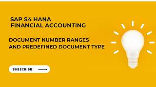 SAP FI - Configuration | How to Create Document Number Ranges and Predefined Document Type