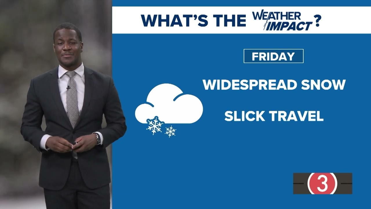 Cleveland area Weather Impact Alert forecast: Lake snow & wind for New Year's Day