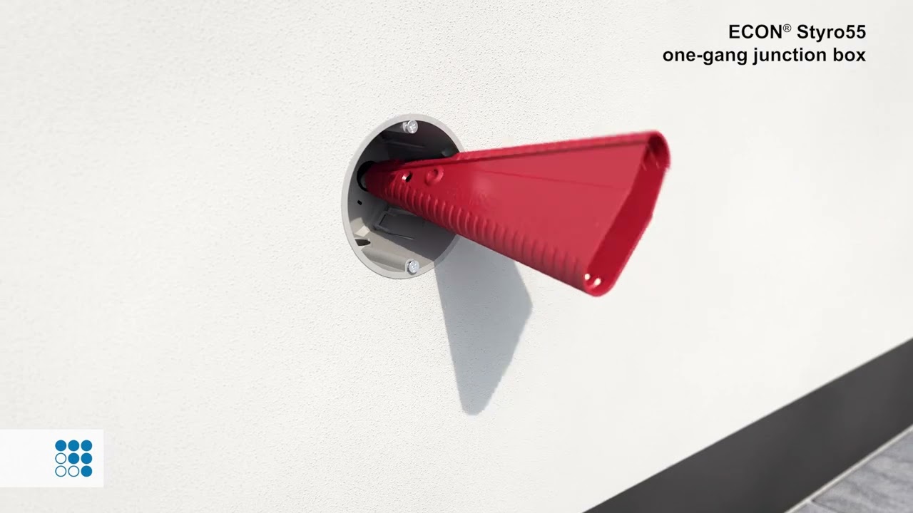 One-gang junction box ECON® Styro 55 - for insulated external facades