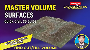 How to Create Volume Surface & Calculate Cut/Fill Volume in Civil 3D #civil3d #autocad #cadtips