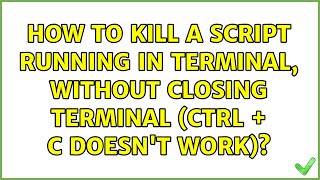Ubuntu: How to kill a script running in terminal, without closing terminal (Ctrl + C doesn't work)