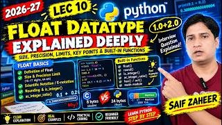 Float Data Type in Python | Key Points & Built-in Functions
