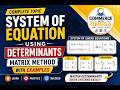System of Equations Using Determinants & Matrix Method | Easy Examples | Class -12th | Diksha Goyal