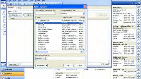Creating a Distribution List in Outlook