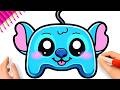HOW TO DRAW A STITCH JOYSTICK KAWAII EASY ????????