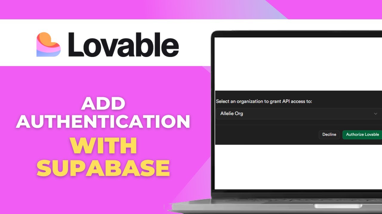 How To Add Authentication in Lovable with Supabase - YouTube