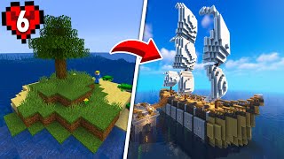 J'ai Construit un BATEAU GIGANTESQUE en Hardcore sur Minecraft Survival Island !