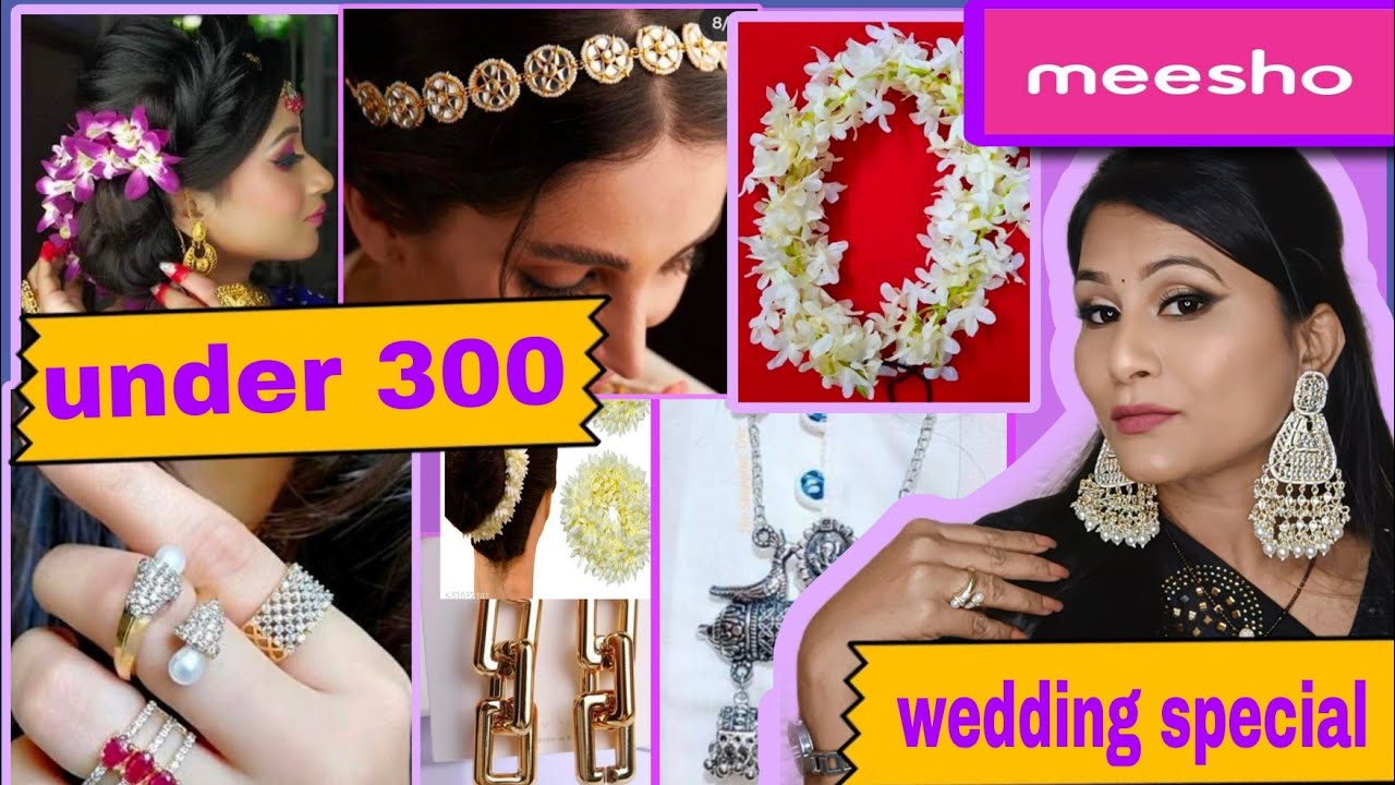 meesho affordable jewellery/earrings/hair accessories under 300😍
