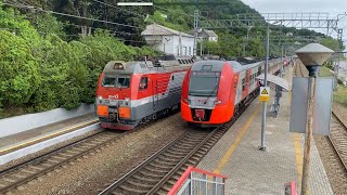 Электровоз 2ЭС4К-123 с поездом №316 ,,Таврия’’ Адлер-Симферополь
