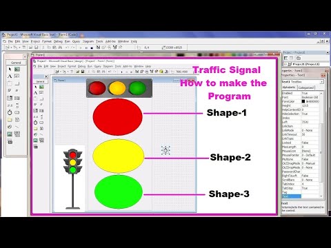 Traffic Signal in VB, How to make a Traffic Signal in VB 6.0, Visual Basic Traffic Light Program
