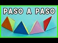 👉🏽Cómo hacer un TETRAEDRO en Origami | SIN PEGAMENTO 🆗| Origami 3D FÁCIL✅| PASO A PASO