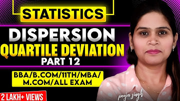 Quartile Deviation | Measure Of Dispersion | Interquartile Range | Dispersion | Variation |BBA |MBA