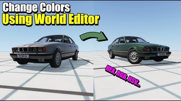 BeamNG - How to change your vehicles color with hex codes using World Editor in 0.24