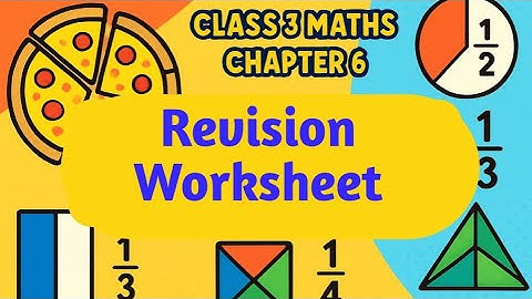 Fractions Class 3 | Chapter 6 Complete Revision Worksheet | Maths Worksheet#cbsemaths #fractions 
