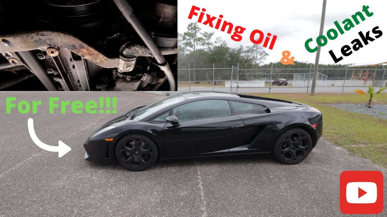 Lamborghini Gallardo Common oil and coolant leak Fix For Free!!! - YouTube
