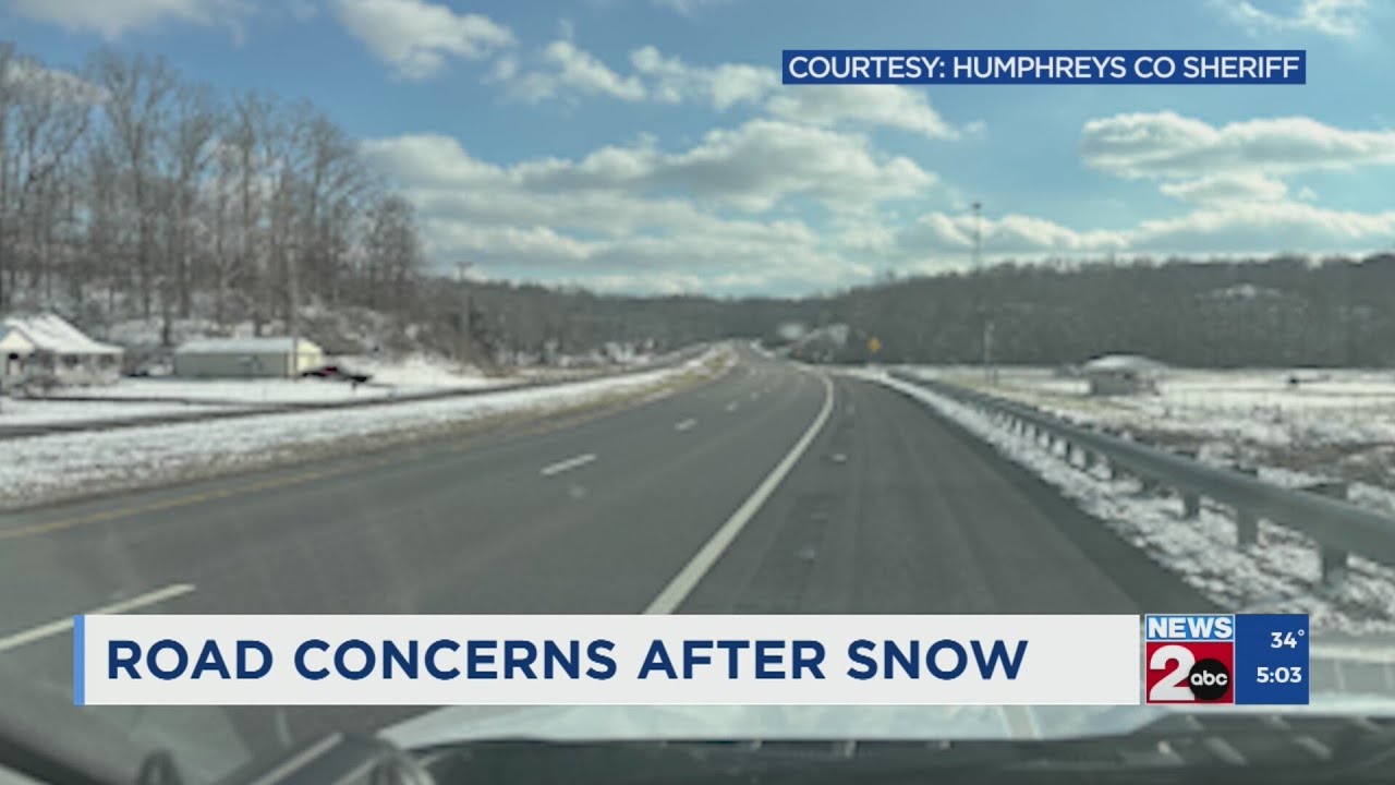 Road concerns in Middle Tennessee following snow - YouTube