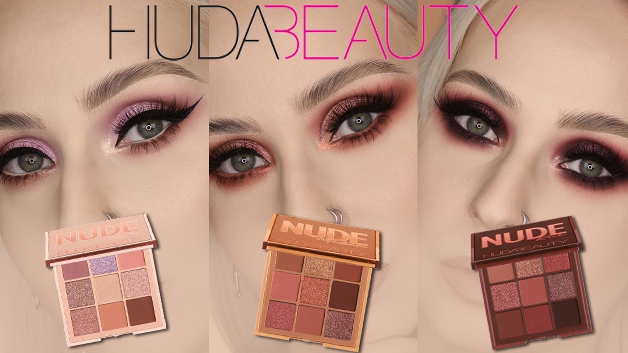 Huda Beauty Nude Obsessions Eyeshadow Palettes Review Swatches