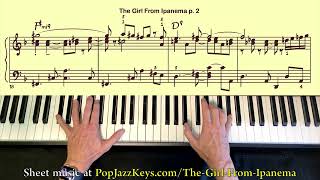 The Girl From Ipanema  Solo Piano Arrangement in Bossa/Samba style