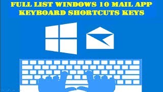 Full List Windows 10 Mail App Keyboard Shortcuts Keys screenshot 5