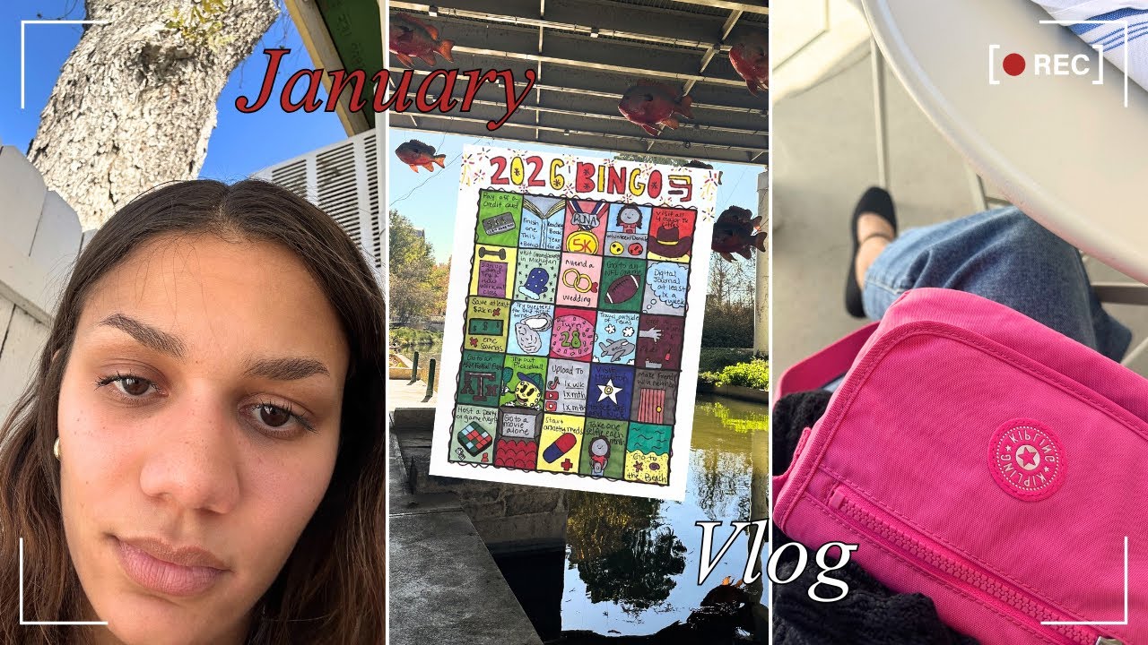 Январский видеоблог: Карточка для бинго на 2026 год, поездки в Сан-Антонио и демонтаж рождественс...