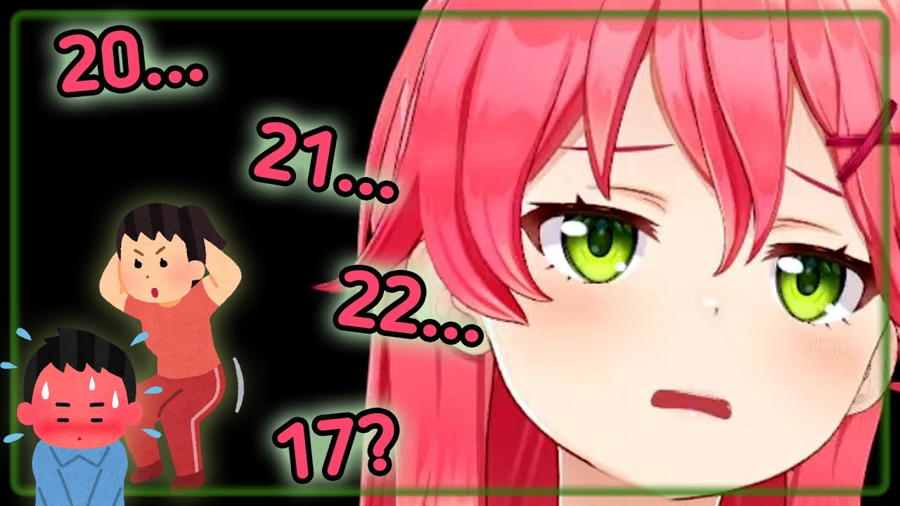 Мико Сакура и 39 приседаний (лучше наденьте наушники) [Hololive RU SUB]