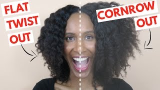 THE DIFFERENCE between FLAT-TWIST OUT and CORNROW-OUT