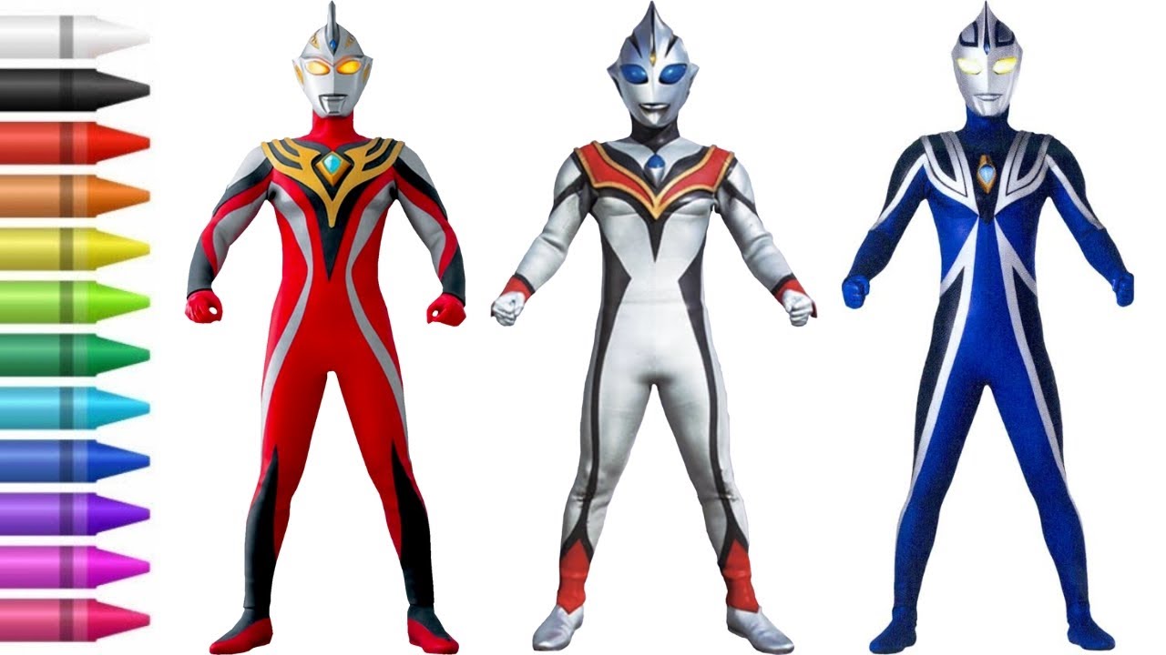 MEWARNAI ULTRAMAN JUSTICE, ULTRAMAN EVIL TIGA & ULTRAMAN AGUL