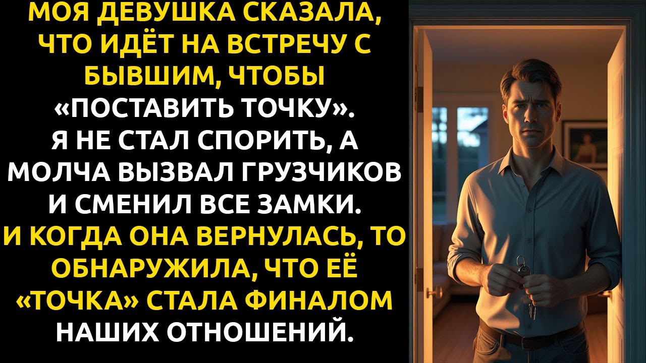 Она пошла СТАВИТЬ ТОЧКУ с бывшим. Я поставил точку с НЕЙ.