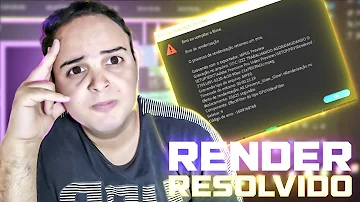 Como resolver erro ao renderizar áudio?