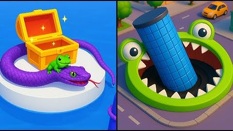 Snake Run Vs GODZILLA Hole.io Max All Levels Gameplay Android,iOS NEW UPDATE