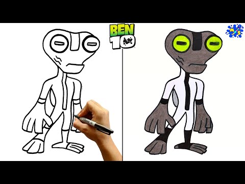 Ben 10 Drawing Grey Matter || How to Draw Grey Matter from Ben 10 Classic