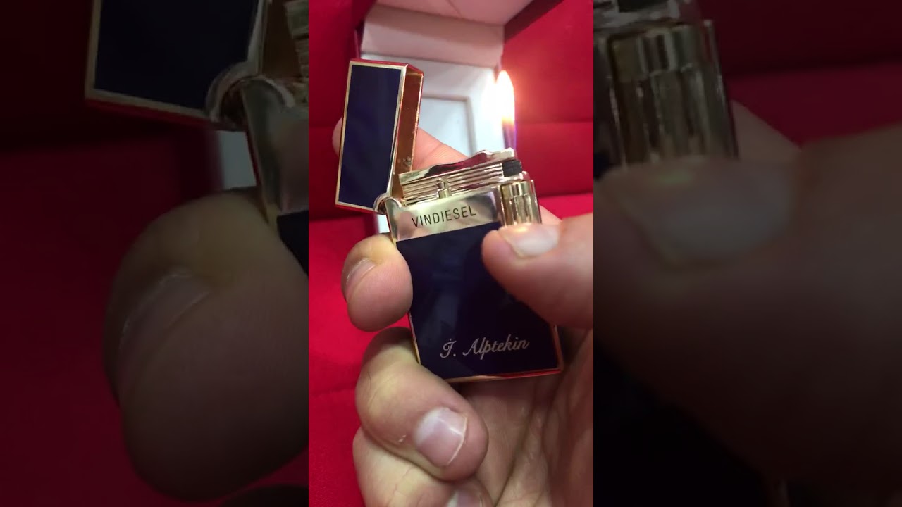 Vındiesel Marka Dupont Model Lacivert Kişiye Özel Çakmak