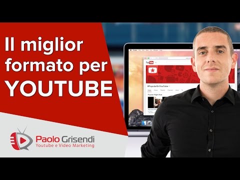 Video: Quale formato video è il migliore per youtube?