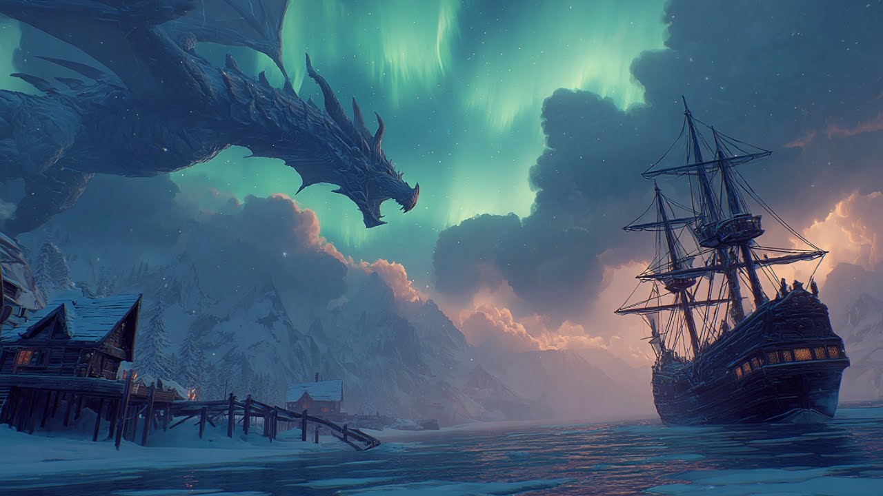 Ice Dragon Over Frozen Seas | Nordic Fantasy Metal Loop (Atmospheric & Epic)