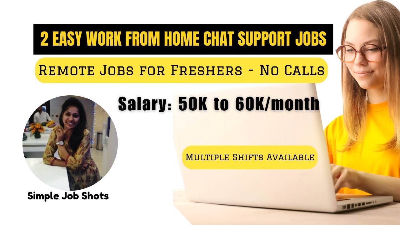 No Calls! Text-Based Chat Support Jobs for Beginners | Salary: 50 to 60K/month | Multiple Shifts WFH