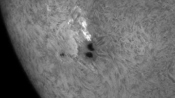 Realtime Solar Flare! Giant Sunspot 4079 Activity Captured From My Backyard #astronomy #space