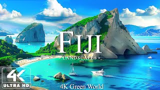 Fiji 4K • Exploration of Crystal-Clear Waters and Stunning Beaches Landscapes - Relaxing Piano
