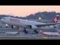 STUNNING SUNRISE landings at Zurich Airport