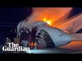 Rescuers rush to save people from crashed jet on Texas highway